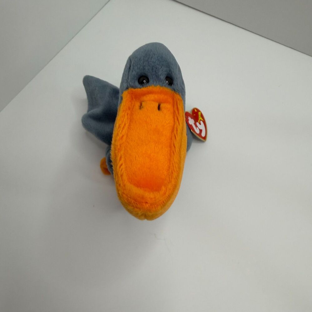 Ty Beanie Baby Scoop Pelican 1996 NWT Vintage Retired Blue Orange Tags